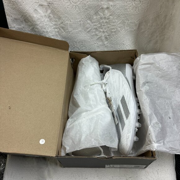 Adidas Adizero Spark Mens Size 13 Molded Football Cleats White Silver GY4521 New main image 8